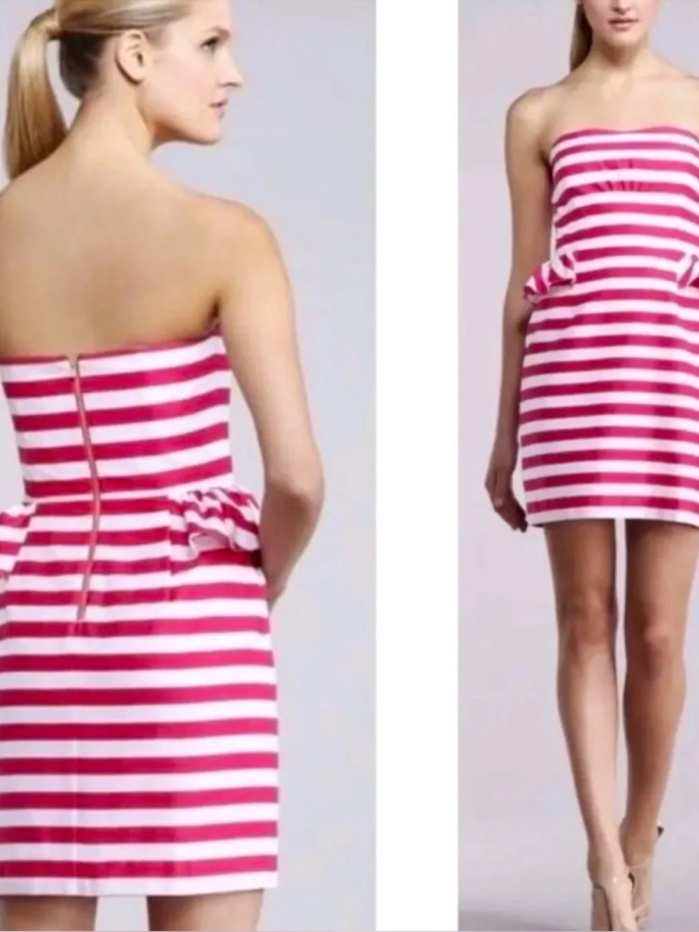 🌺 Lilly Pulitzer Maybell Strapless Dress – Azalea Pink Swizzle Stripe - Picture 2 of 5